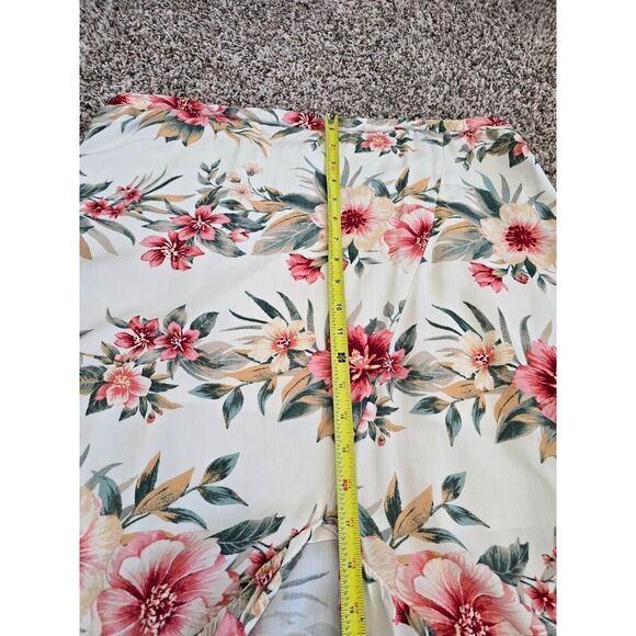 American Eagle XXL Floral High Low Maxi Skirt Boho Ruffle Viscose Lined Curvy - Picture 8 of 9